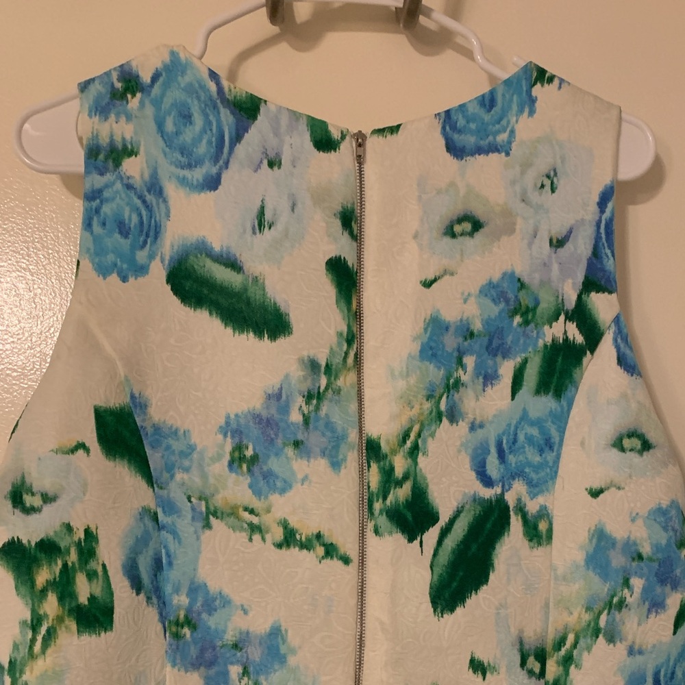 NWT Floral Jaquard Fit&Flare Midi Dress with Pockets | Winter vcay dress |Sz 16 - Picture 8 of 10
